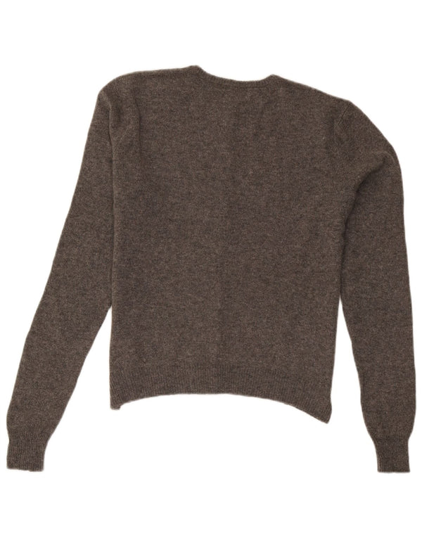 Suéter cardigã feminino Ralph Lauren Reino Unido 16 grande lã cinza