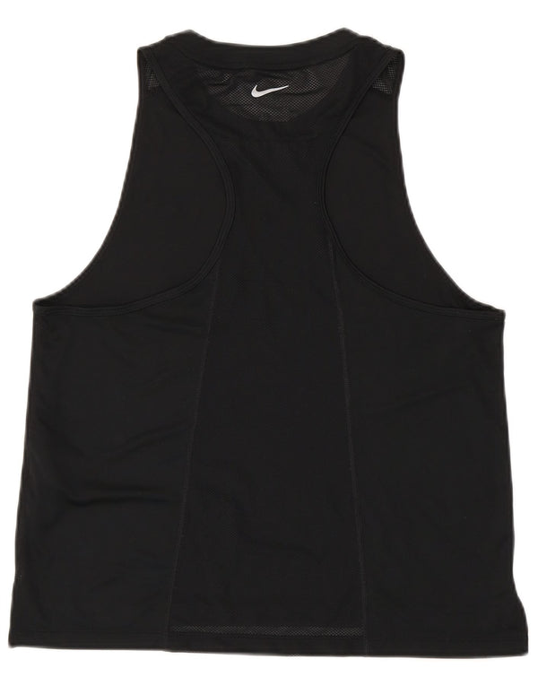 Nike Womens Dri Fit Vest Top UK 14 Grande Poliéster Preto