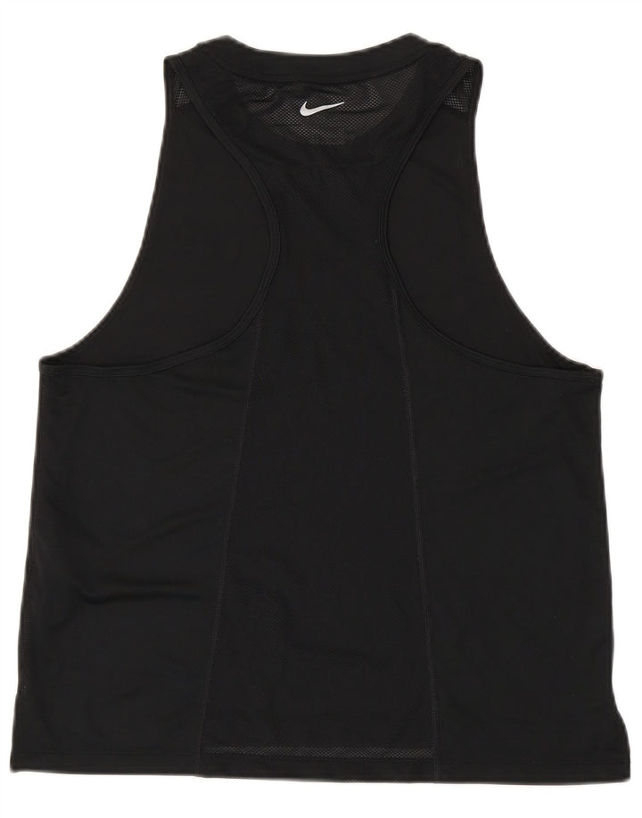 Nike Womens Dri Fit Vest Top UK 14 Grande Poliéster Preto