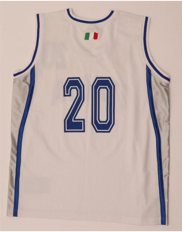 Colete gráfico Champion Boys Italia Top 15-16 anos 2XL branco colorblock