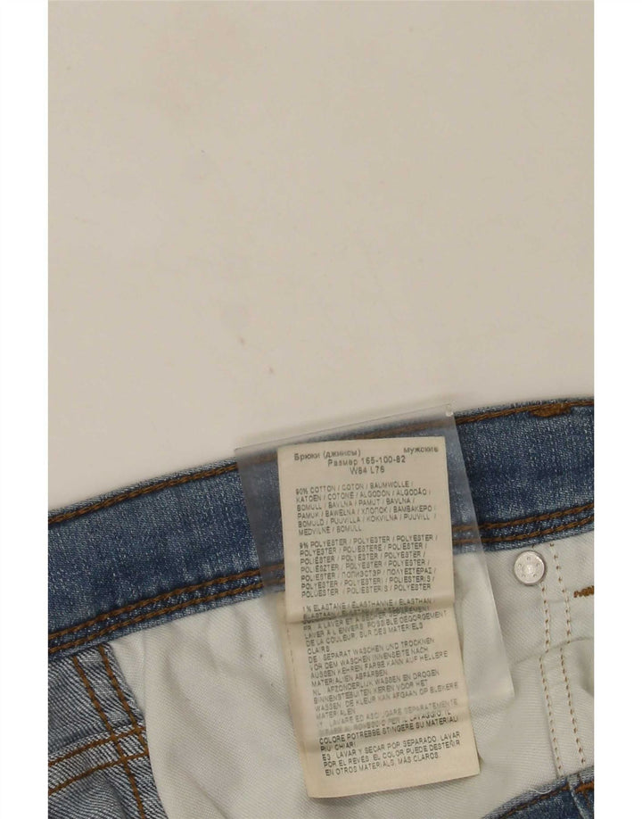 Wrangler Masculino Texas Slim Jeans W33 L30 Azul Algodão