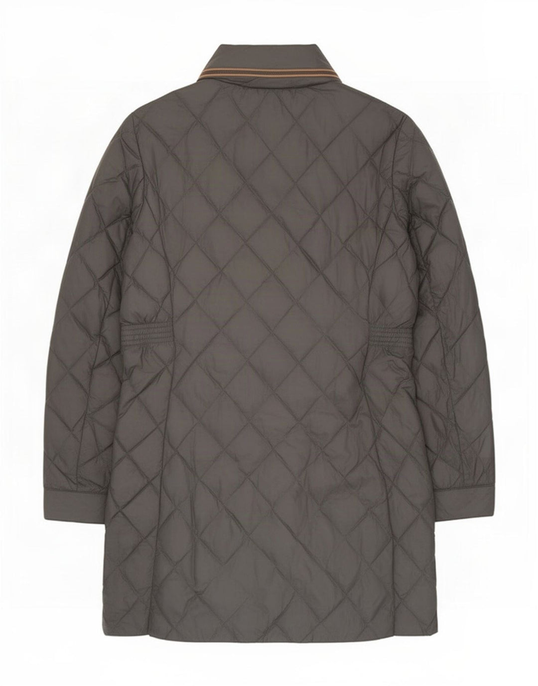 Sobretudo acolchoado feminino Marks & Spencer UK 12 poliamida cinza médio