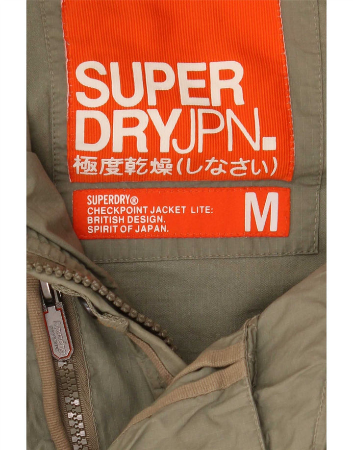 Jaqueta Parka Feminina Superdry com Capuz UK 12 Algodão Cáqui Médio