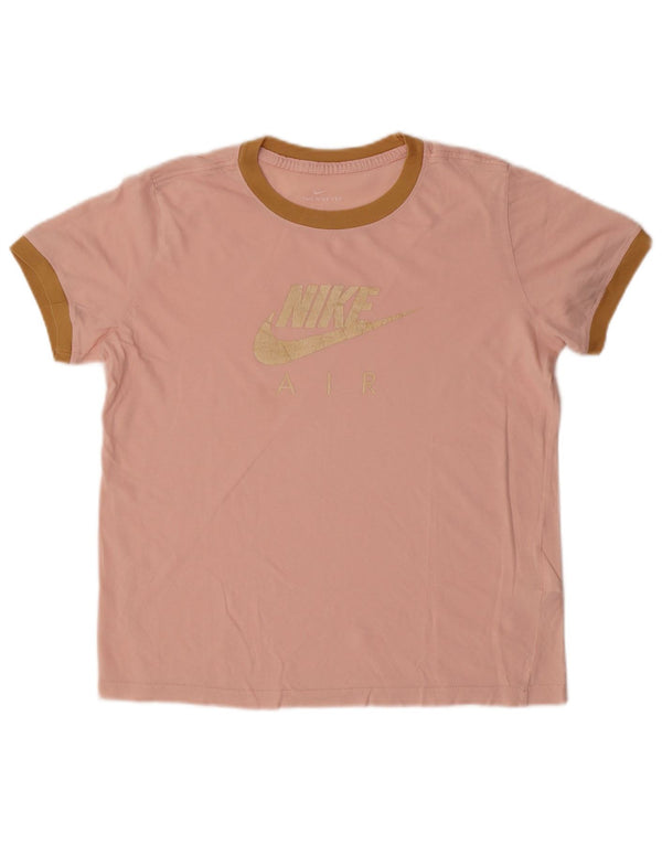 Camiseta gráfica feminina NIKE Top 13-14 anos XL algodão rosa