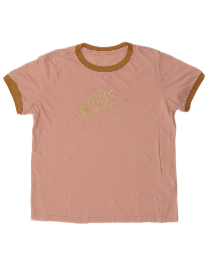 Camiseta gráfica feminina NIKE Top 13-14 anos XL algodão rosa