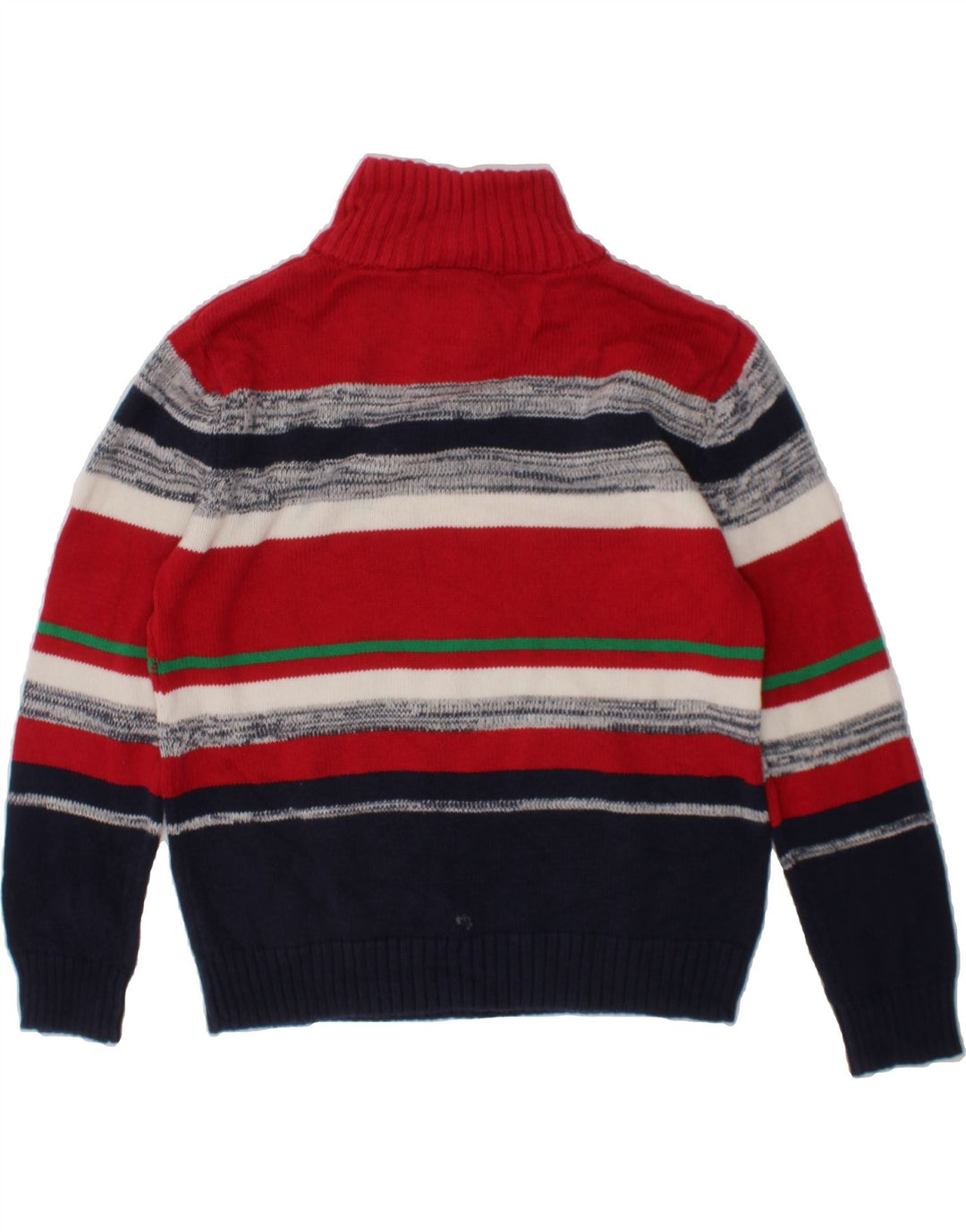 IZOD Boys Zip Neck Jumper Sweater 6-7 Years XL Multicoloured Striped Vintage Izod and Second-Hand Izod from Messina Hembry 