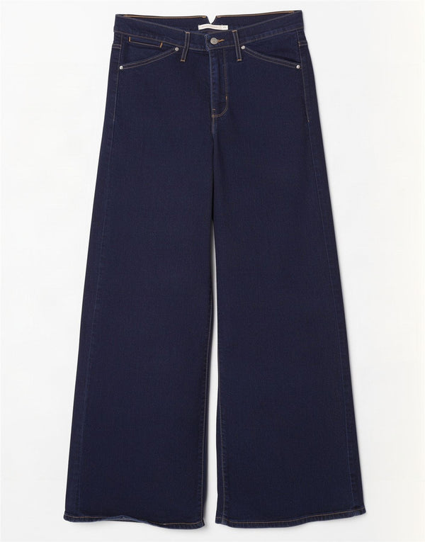 Calça jeans feminina Levi's 318 Shaping Wide Leg W30 L30 azul marinho