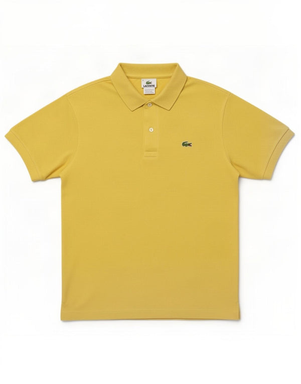 Camisa polo masculina Lacoste tamanho 4 médio algodão amarelo