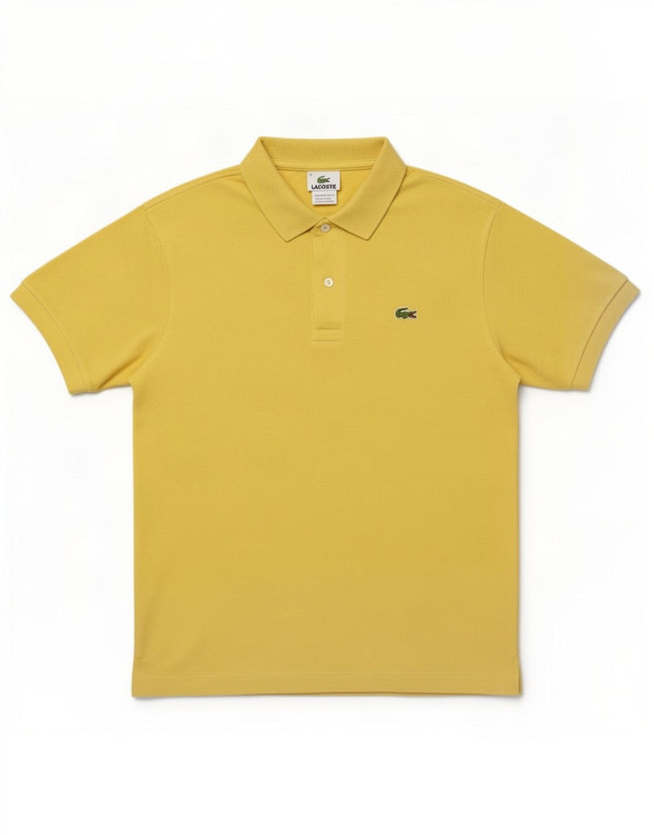 Camisa polo masculina Lacoste tamanho 4 médio algodão amarelo