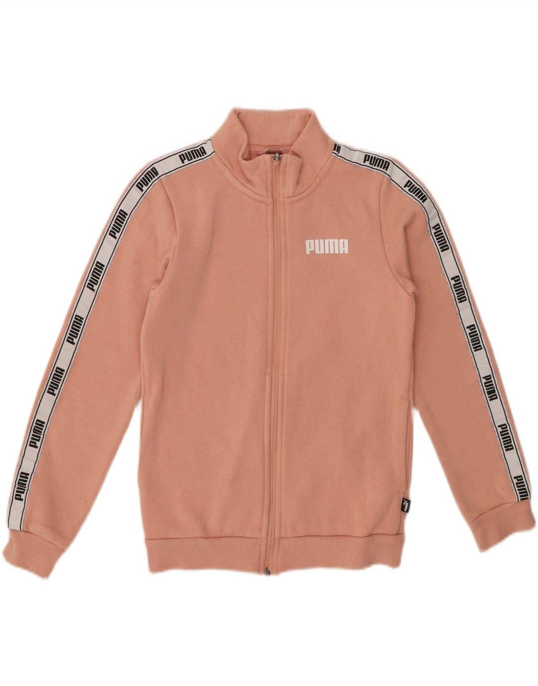 Jaqueta PUMA feminina com agasalho gráfico 11-12 anos algodão rosa