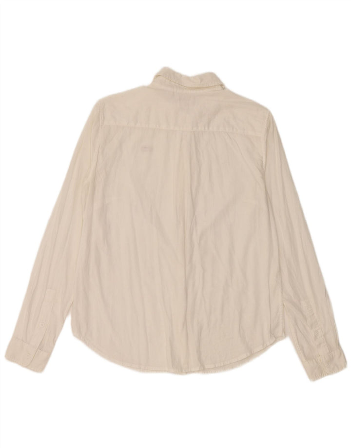 Camisa Levi's Feminina Classic Fit UK 10 Pequena Branca