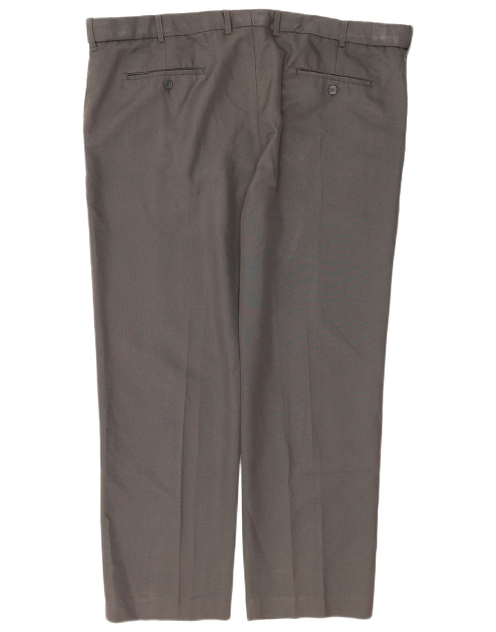 Farah Calça masculina cônica W42 L30 poliéster cinza