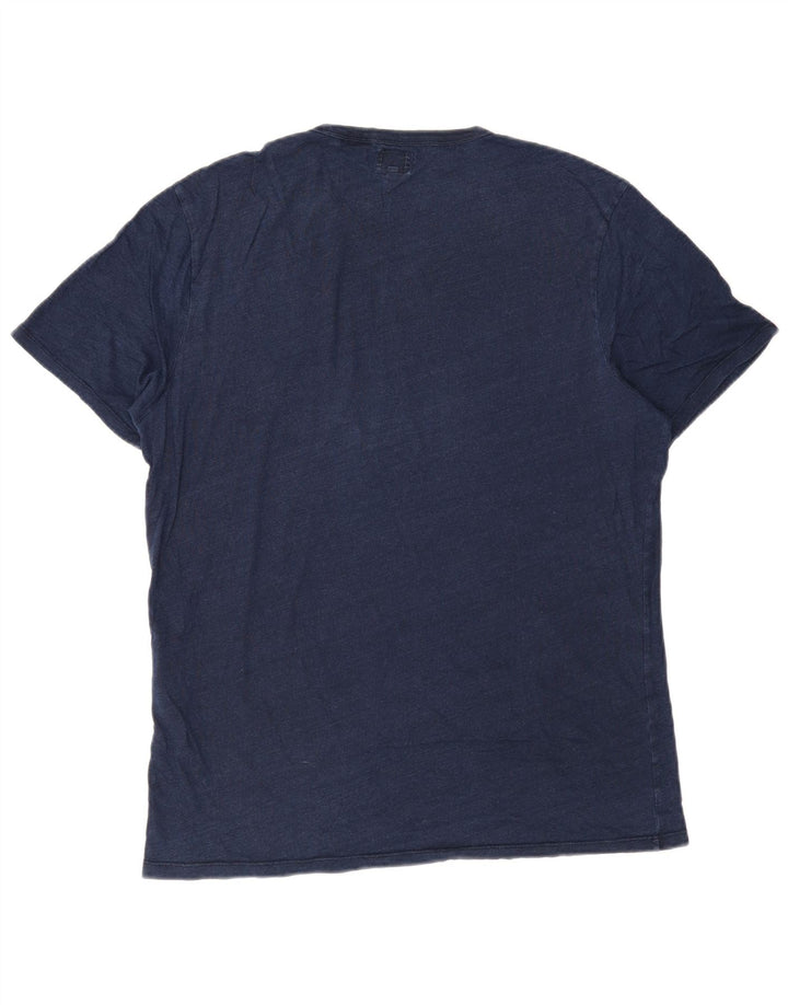 Camiseta masculina LEVI'S grande algodão manchado azul marinho
