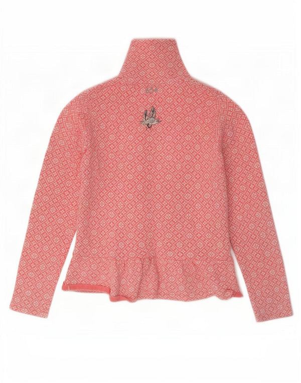 Suéter cardigã feminino Odd Molly tamanho 2 algodão geométrico rosa médio