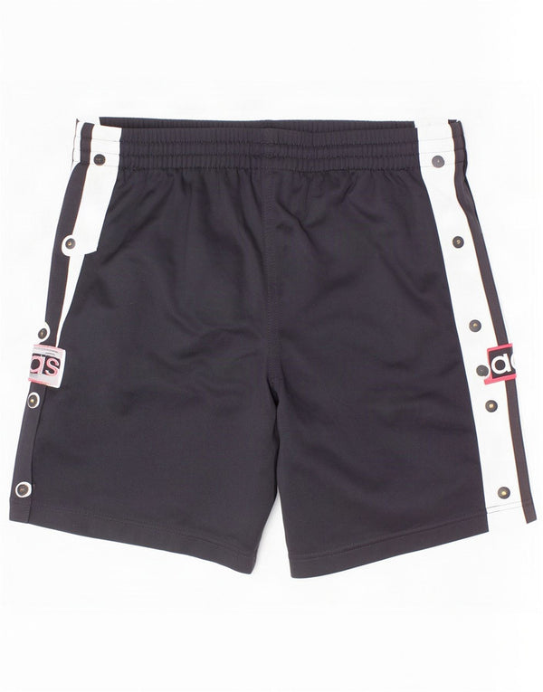 Shorts esportivos gráficos Adidas para meninos 11-12 anos preto colorblock poliéster