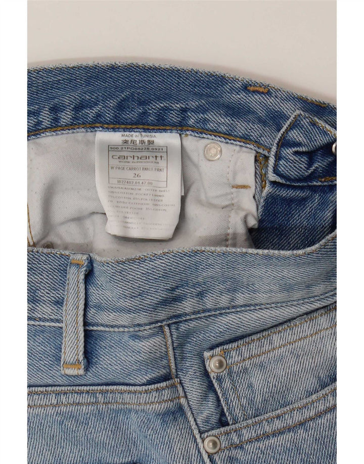 Jeans retos femininos Carhartt W26 L28 algodão azul