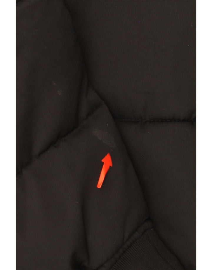 Casaco acolchoado DKNY para meninas 11-12 anos XS preto poliéster