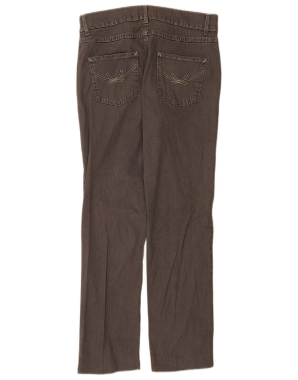 Jeans retos femininos Marks & Spencer Reino Unido 12 médio W30 L28 algodão cinza