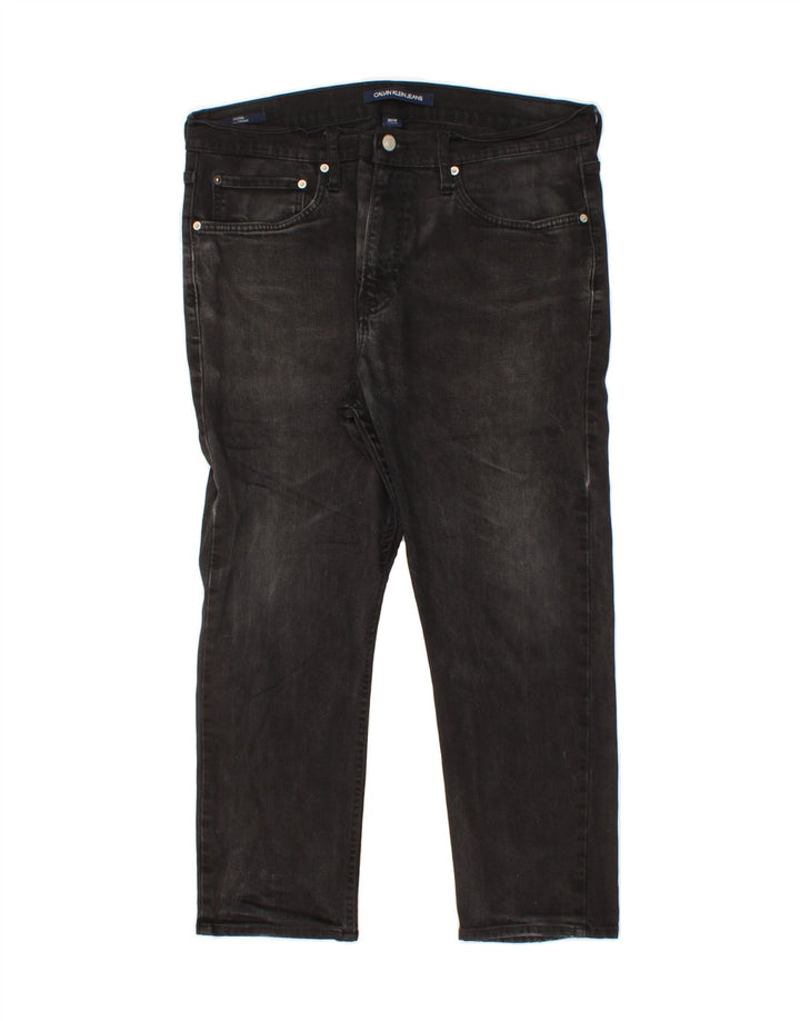 CALVIN KLEIN Mens Cropped Jeans W36 L23 Black Vintage Calvin Klein and Second-Hand Calvin Klein from Messina Hembry 