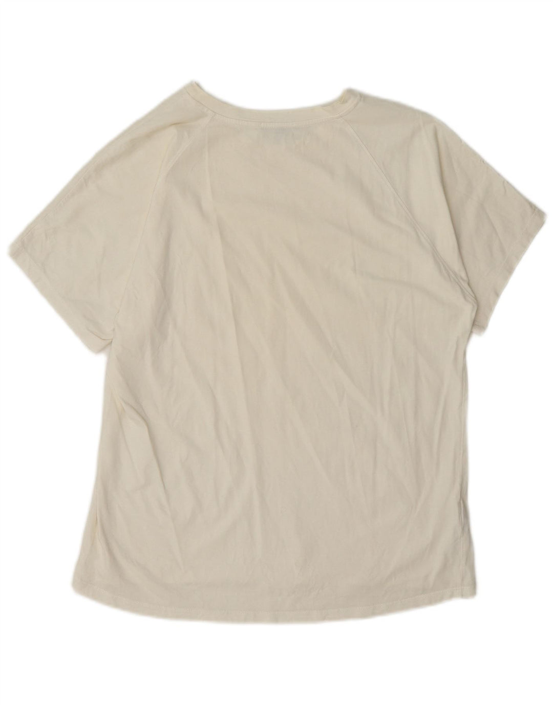 Camiseta feminina grande Massimo Dutti UK 10 algodão branco pequeno
