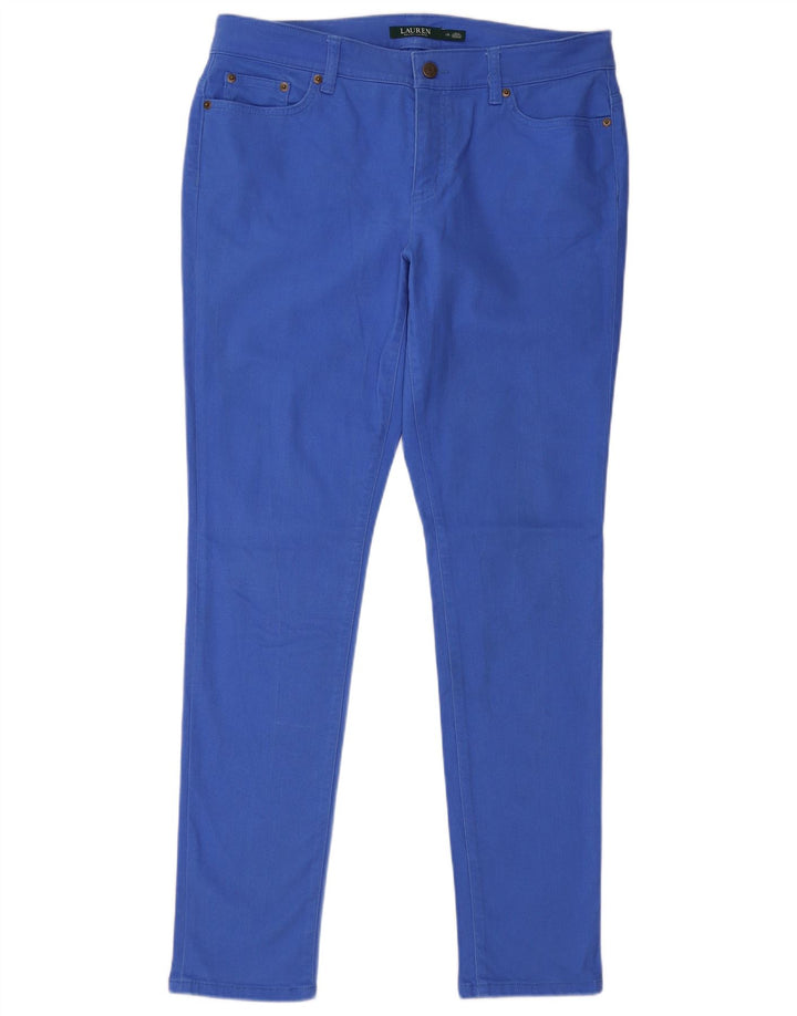 Jeans slim feminino RALPH LAUREN EUA 12 grande W34 L32 algodão azul