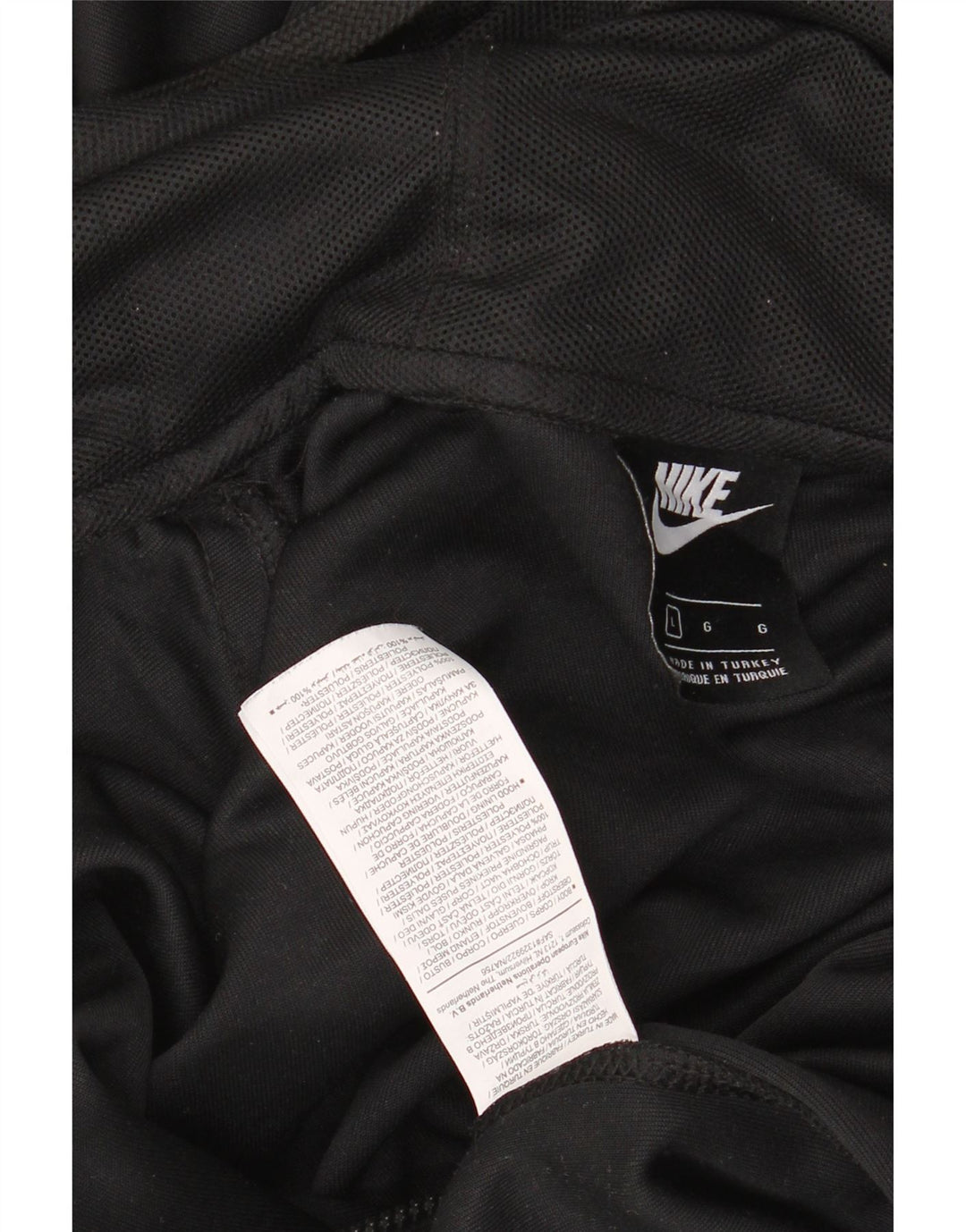 Suéter masculino Nike Graphic Zip com capuz grande poliéster preto