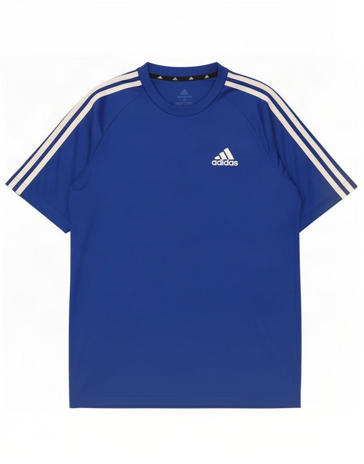 Adidas Mens Aeroready Camiseta Top Pequeno Azul Poliéster