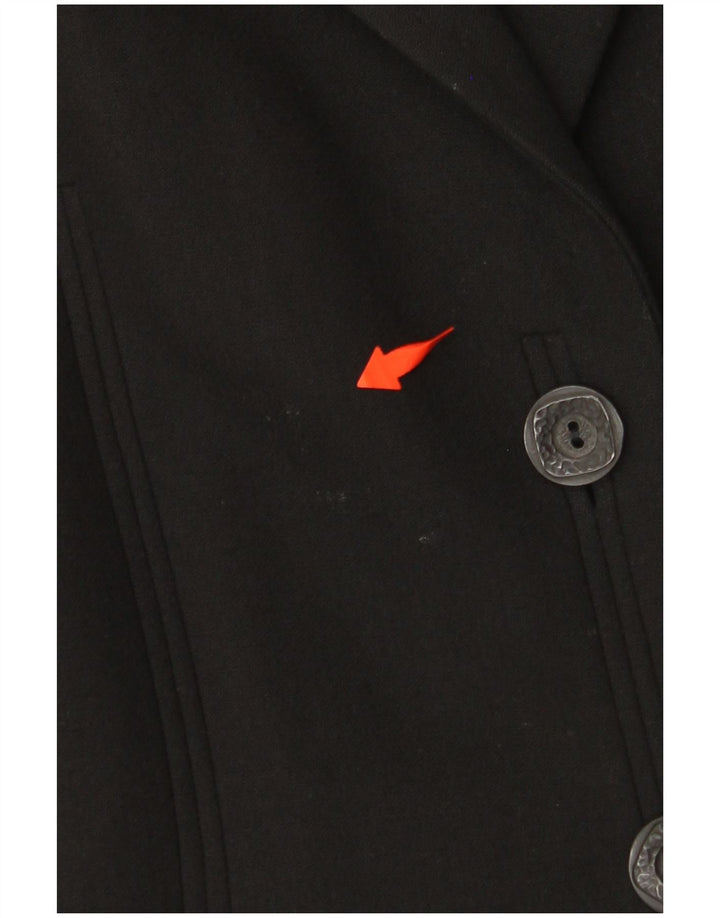 Sobretudo feminino LES COPAINS UK 14 viscose preta média