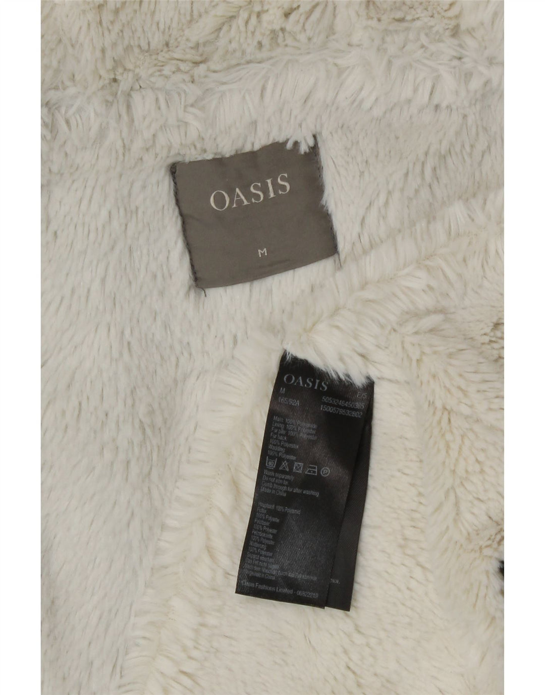 Colete feminino Oasis Longline com capuz e forro UK 14 poliamida verde médio