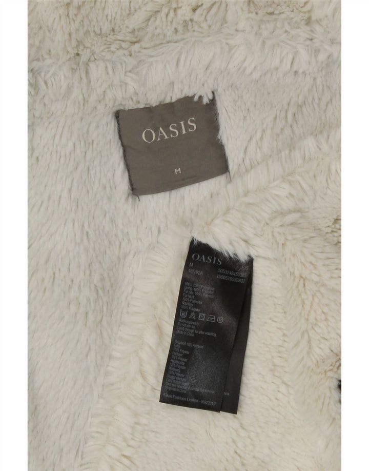 Colete feminino Oasis Longline com capuz e forro UK 14 poliamida verde médio