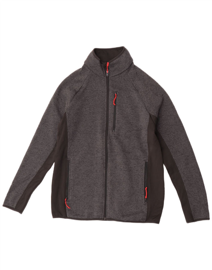 Jaqueta masculina de agasalho Mountain Warehouse grande bloco cinza colorido
