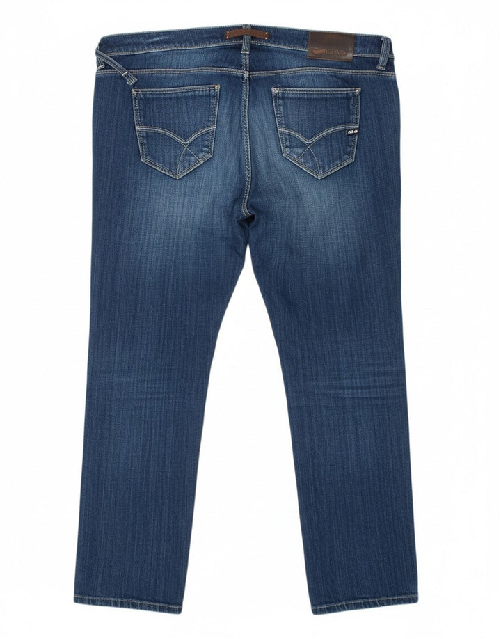 Calça jeans reta feminina GAS W33 L28 algodão azul