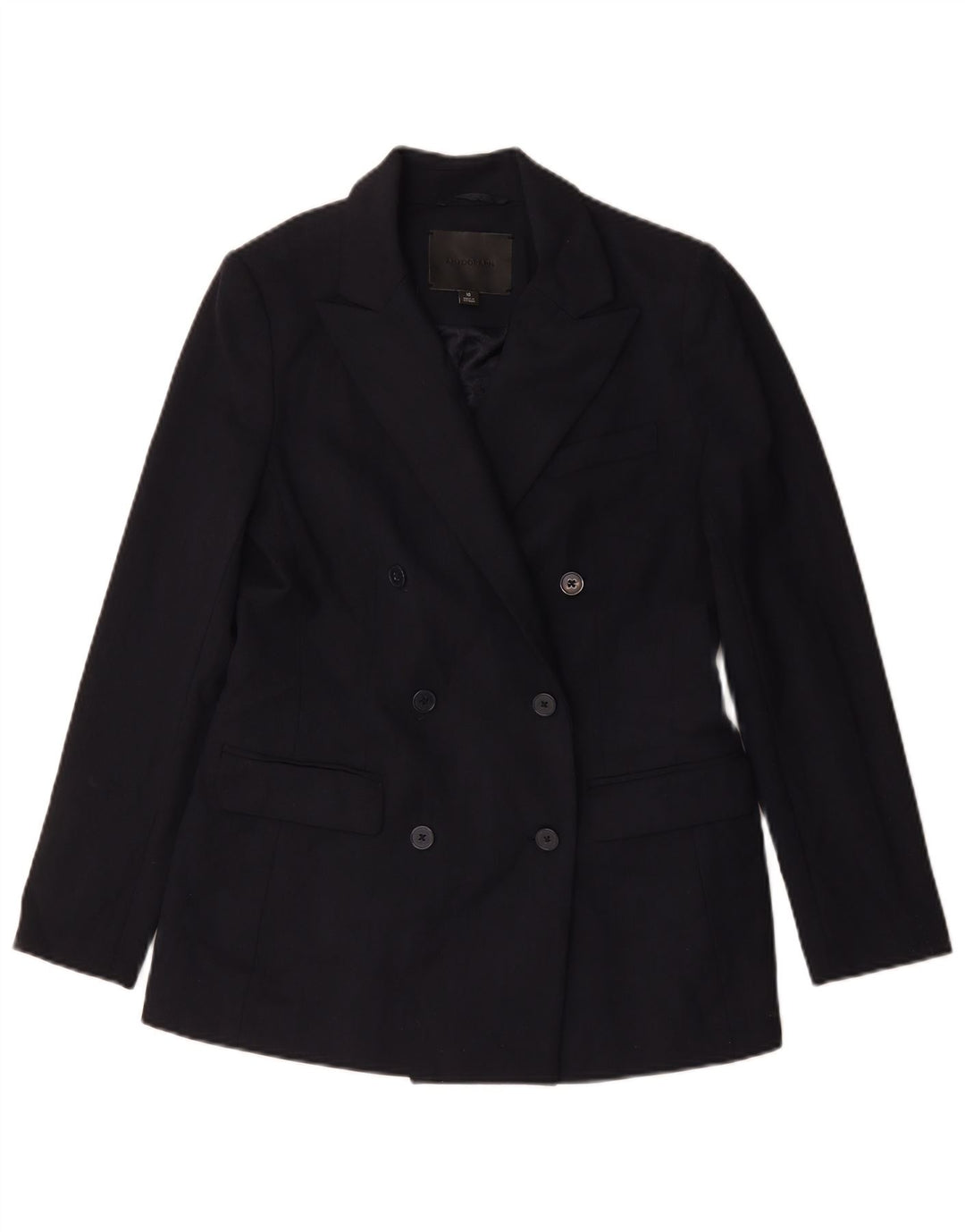 Jaqueta feminina Marks & Spencer Autograph Blazer Reino Unido 10 pequena azul marinho