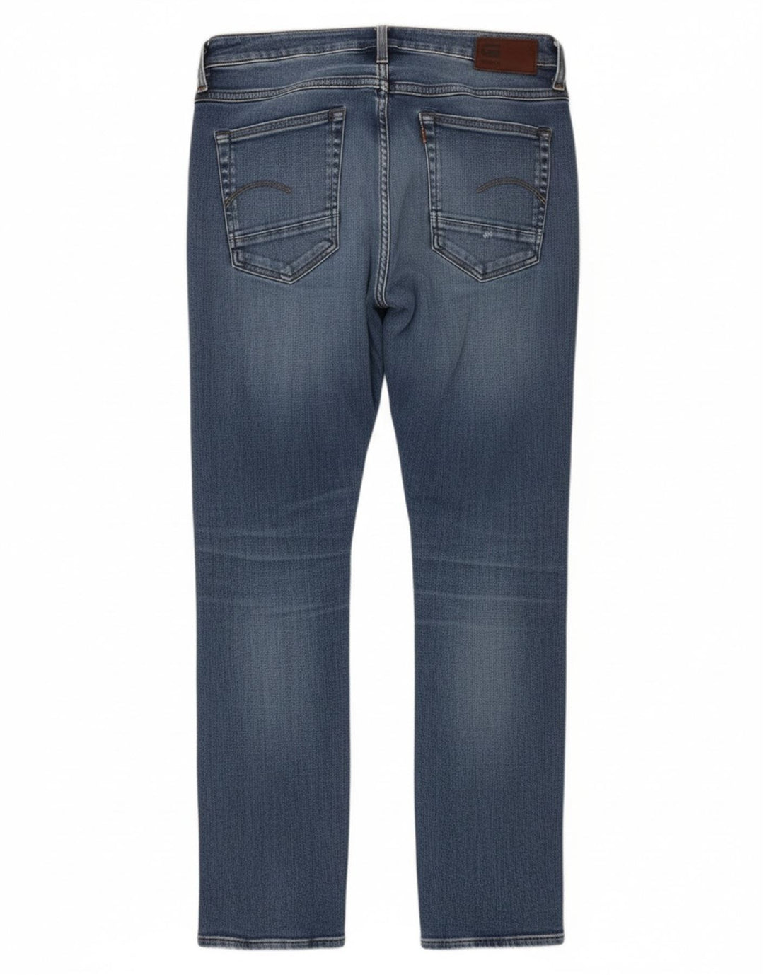 G-Star feminino jeans slim desgastado W24 L30 algodão azul