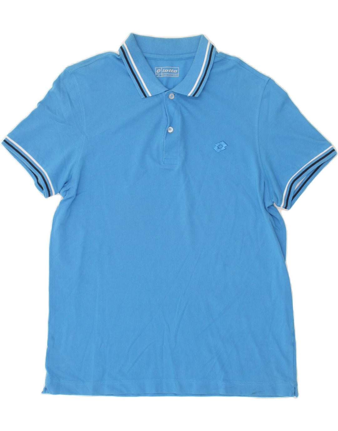 LOTTO Mens Polo Shirt Medium Blue Cotton Vintage Lotto and Second-Hand Lotto from Messina Hembry 