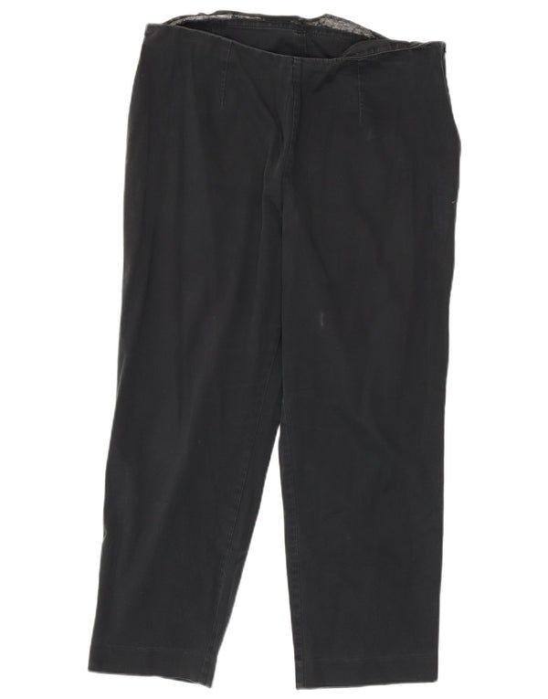 Calças cortadas femininas Marks & Spencer UK 14 grandes W32 L24 azul marinho