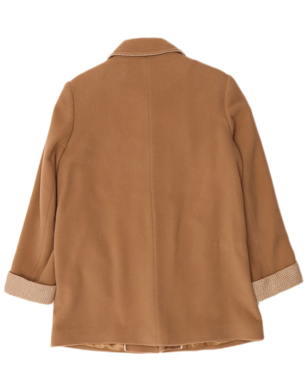 Sobretudo oversized feminino Eastex UK 10 pequeno poliamida bege