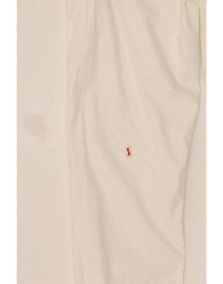 STEFANEL Womens Slim Casual Trousers US 10 Large W36 L32 White Cotton Vintage Stefanel and Second-Hand Stefanel from Messina Hembry 