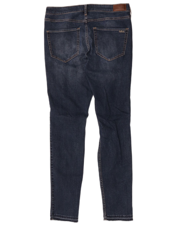 Jeans skinny femininos Hollister US 11 grandes W30 L30 algodão azul