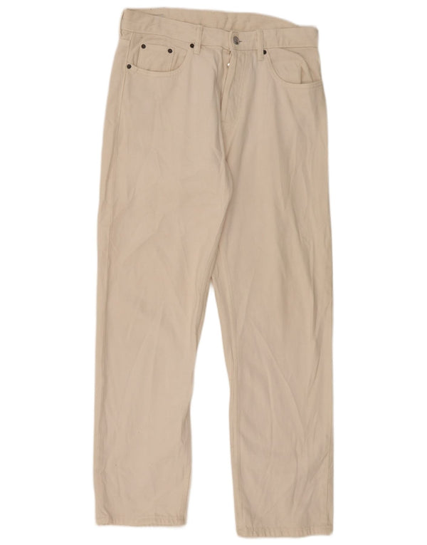Zara Mens Straight Jeans EU 40 Médio W31 L32 Off White