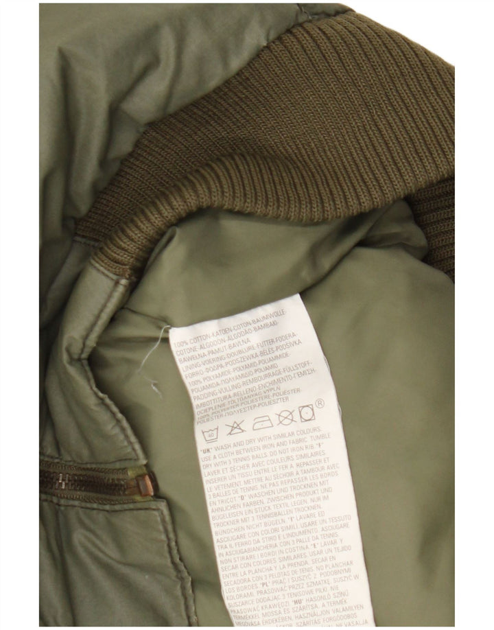 Colete acolchoado masculino Levi's UK 40 grande algodão verde