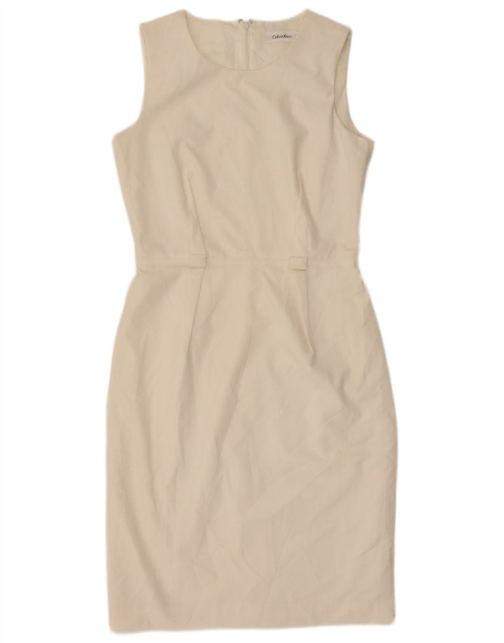 Vestido feminino Calvin Klein sem mangas com bainha US 4 pequeno off white