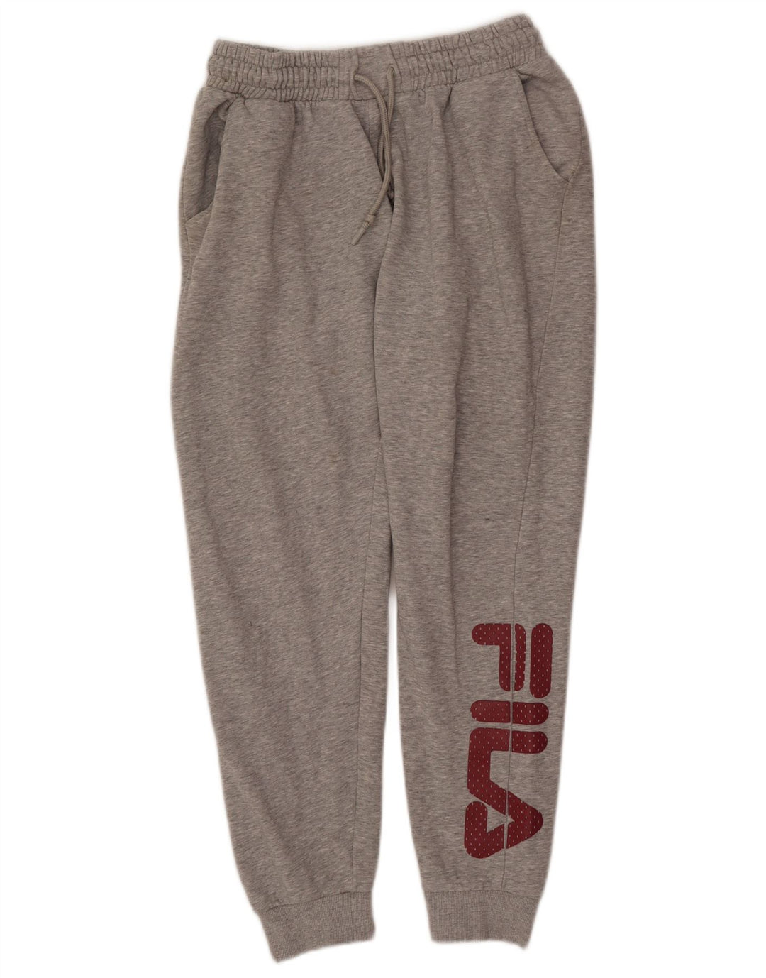 Calça feminina Fila Graphic Tracksuit Joggers UK 14 algodão cinza médio