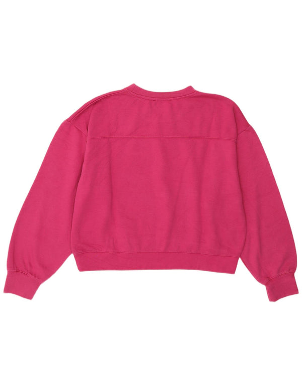 Moletom feminino Zara com corte solto e suéter UK 14 grande rosa