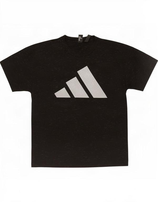 Adidas Womens Graphic T-Shirt Top UK 8/10 Pequeno Preto Salpicado