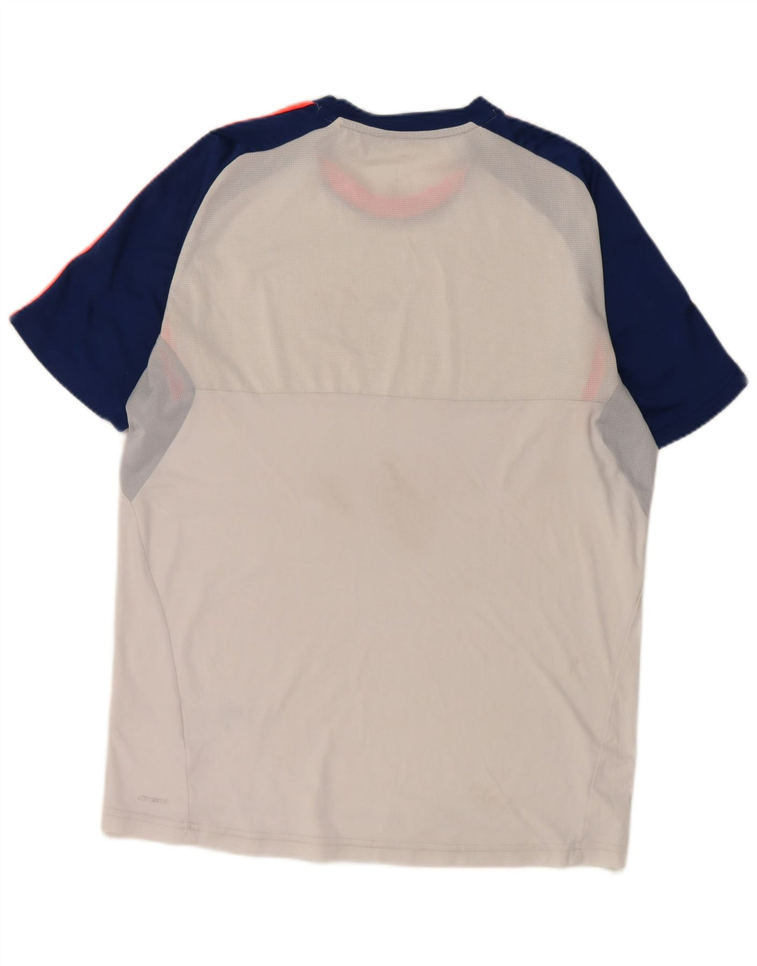 Camiseta masculina Adidas Top médio branco colorblock poliéster