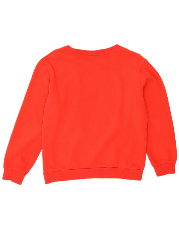 Moletom feminino Fila com ajuste relaxado e gráfico UK 10 pequeno algodão vermelho