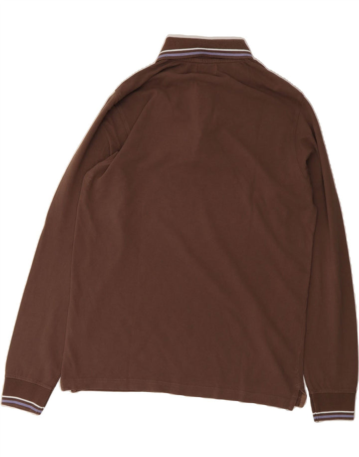 KAPPA Mens Long Sleeve Polo Shirt XL Brown Cotton Vintage Kappa and Second-Hand Kappa from Messina Hembry 
