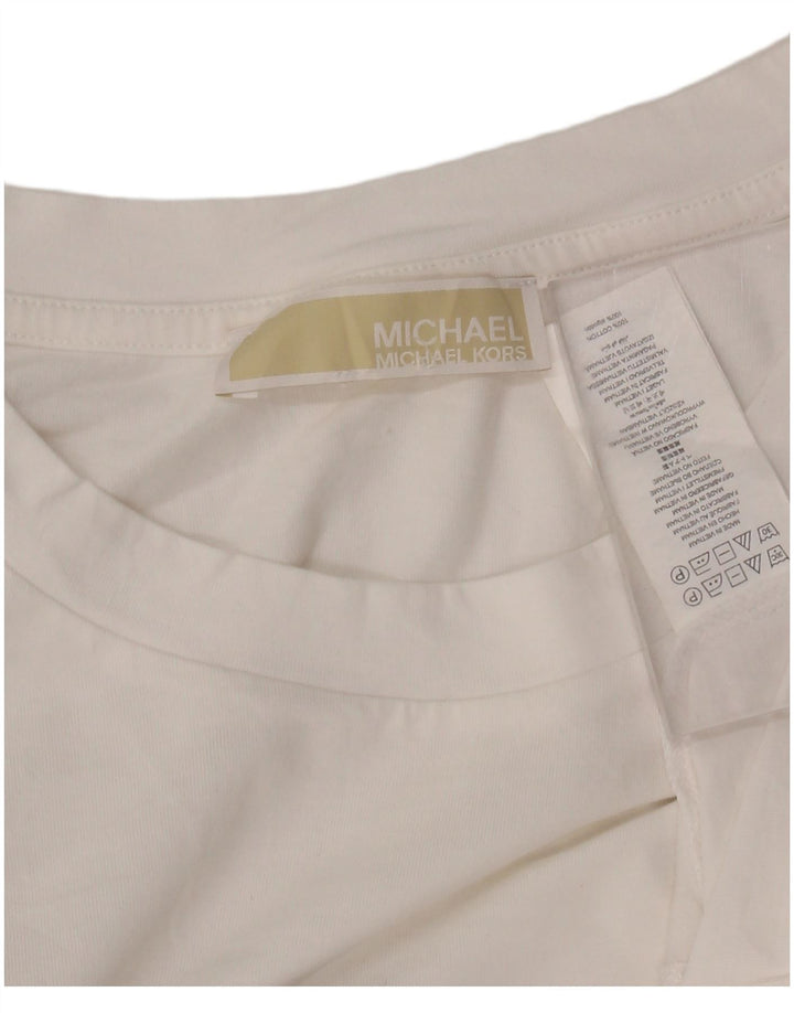 Camiseta gráfica masculina MICHAEL KORS Top XL algodão branco