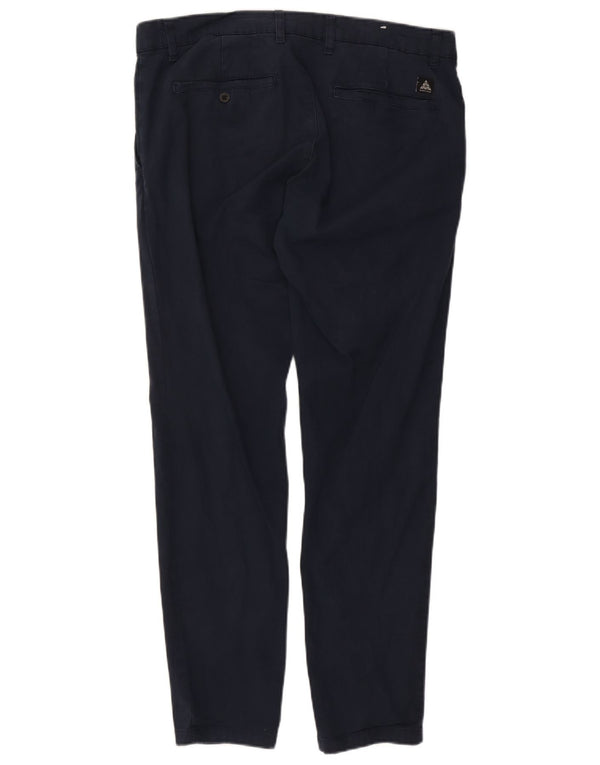 Zara Mens Slim Chino Calças EU 46 XL W36 L30 Azul Marinho